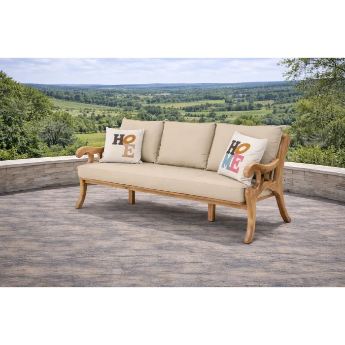 MATTINA Kestane Ağacı Bahçe ve Balkon Oturma Grubu - 5 Kişilik Doğal Tasarım