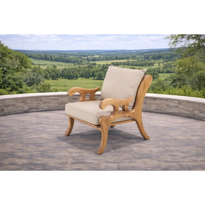 MATTINA Kestane Ağacı Bahçe ve Balkon Oturma Grubu - 5 Kişilik Doğal Tasarım