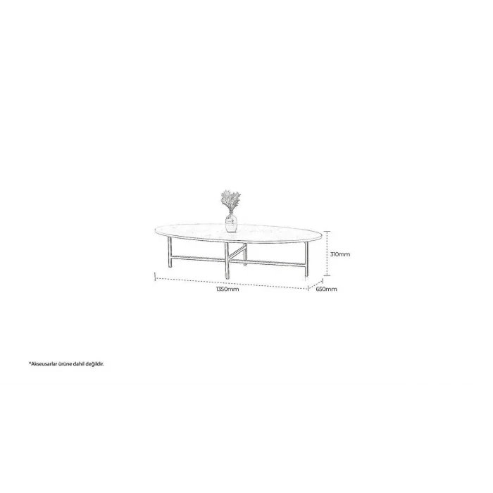 Bellona Egos Orta Sehpa - Modern Mermer Desenli