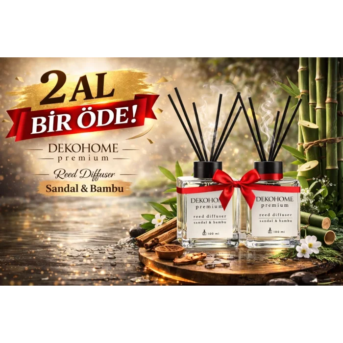 Dekohome Premium Sandal & Bambu Oda Kokusu 100 Ml - 1 ALANA 1 BEDAVA