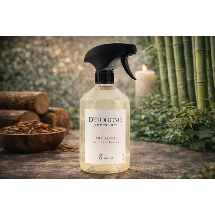 Dekohome Premium Sandal & Bambu Oda Spreyi (500 ml)