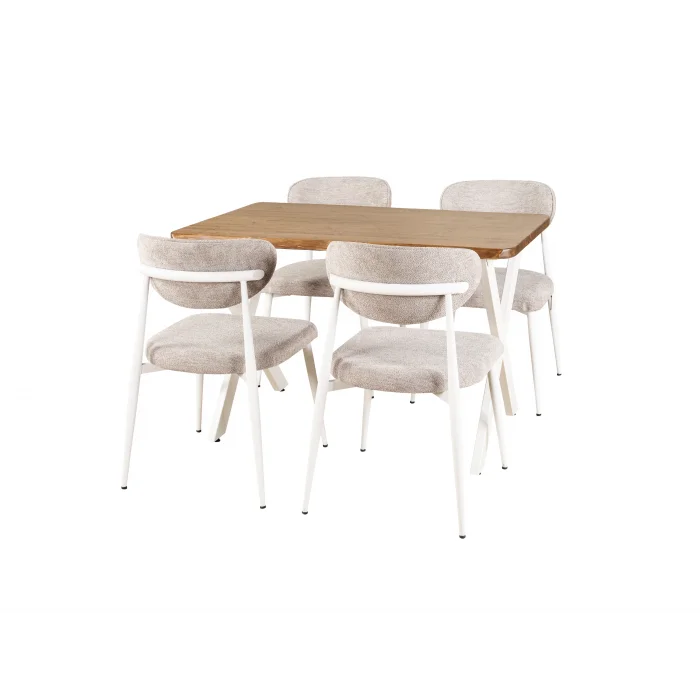 Doğal Ağaç Balkon Masa Takımı (80x140)