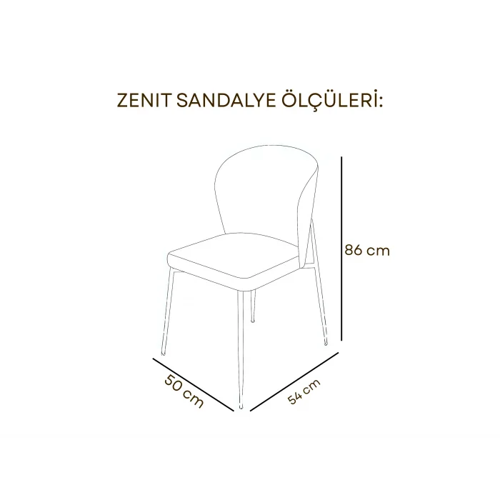 ZENIT Kubik Sandalye - Modern Metal İskeletli Bahçe Sandalyesi