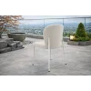 ZENIT Beyaz Sandalye - Modern Metal İskeletli Bahçe Sandalyesi