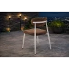 NOXIS Beyaz Sandalye - Modern Metal İskeletli Bahçe Sandalyesi