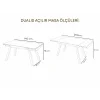 DUALIS İnox Açılır Masa - 210 cm Modern Fonksiyonel Bahçe Masası