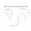 NOXIS / LUNA Açılır Masa Takımı (1 Masa + 4 Sandalye)