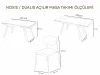 NOXIS / Dualis Açılır Masa Takımı (Krem)