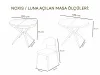 NOXIS / LUNA Açılır Masa Takımı