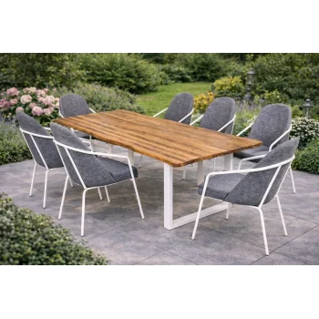 Country Remix Sandalye Takımı - 6 Kişilik Masif Ahşap Masa Seti