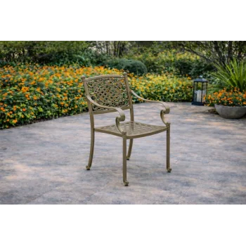 CNR OTTO Lüks Döküm Sandalye - Cappucino Alüminyum Dış Mekan