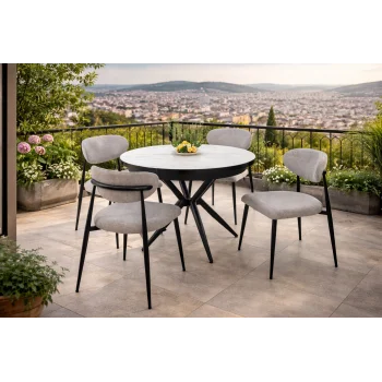 NOXIS / LUNA Açılır Masa Takımı (1 Masa + 4 Sandalye)