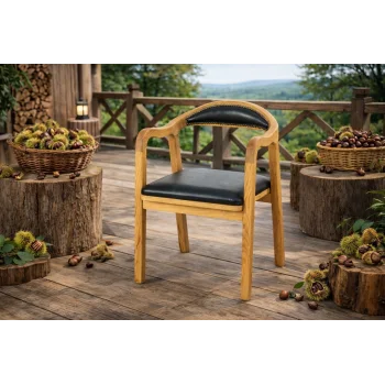 Kestane Sandalye - Doğal Ahşap Bahçe ve Teras Sandalyesi