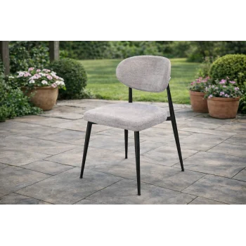 NOXIS Siyah Sandalye - Modern Metal İskeletli Bahçe Sandalyesi