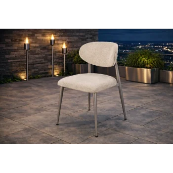 NOXIS İnox Sandalye - Modern Metal İskeletli Bahçe Sandalyesi