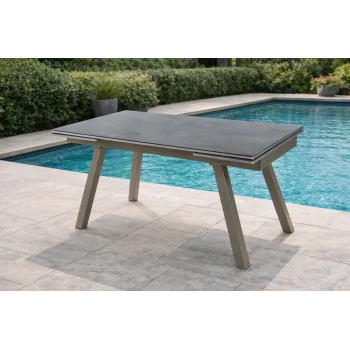 DUALIS İnox Açılır Masa - 210 cm Modern Fonksiyonel Bahçe Masası