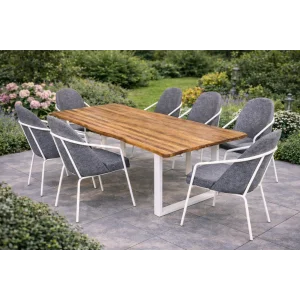 Country Remix Sandalye Takımı - 6 Kişilik Masif Ahşap Masa Seti