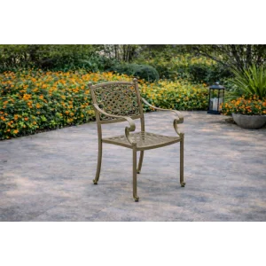 CNR OTTO Lüks Döküm Sandalye - Cappucino Alüminyum Dış Mekan