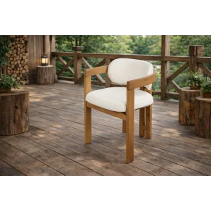 AHŞAP T Sandalye - Doğal Ahşap Dış Mekan Sandalyesi