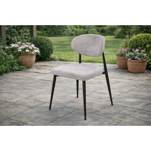 NOXIS Siyah Sandalye - Modern Metal İskeletli Bahçe Sandalyesi