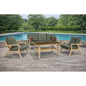 RICCO Kestane Ağacı Bahçe ve Balkon Oturma Grubu - 5 Kişilik Lüks Set