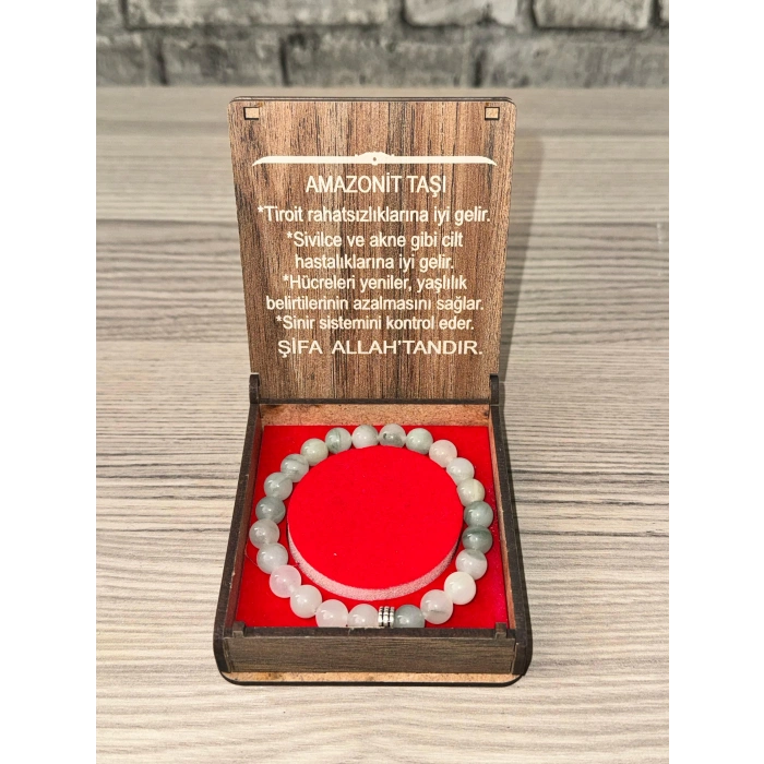 Amazonit Doğal Taş Bileklik