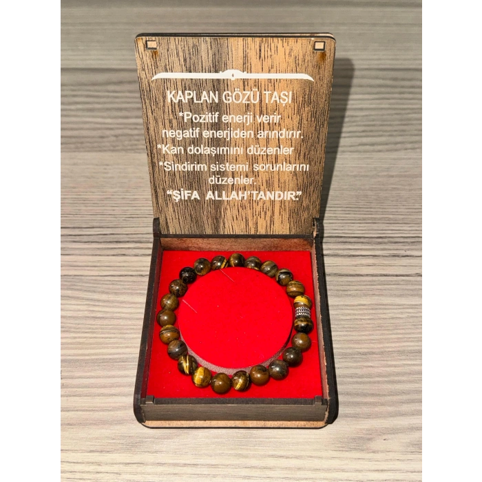 Kaplan Gözü Doğal Taş Bileklik