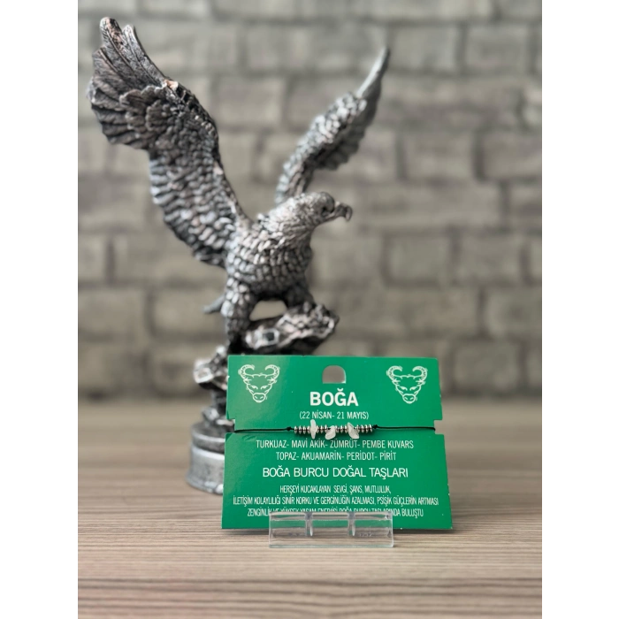 Boğa Burcu Doğal Taş İpli Bileklik