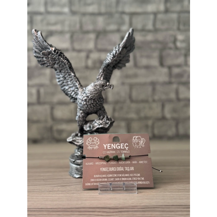 Yengeç Burcu Doğal Taş İpli Bileklik