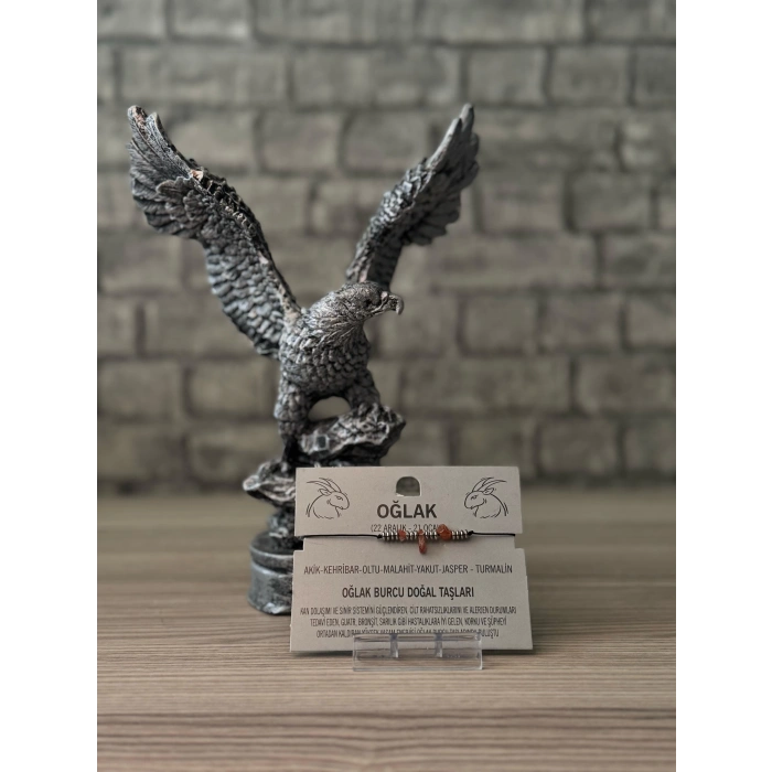 Oğlak Burcu Doğal Taş İpli Bileklik