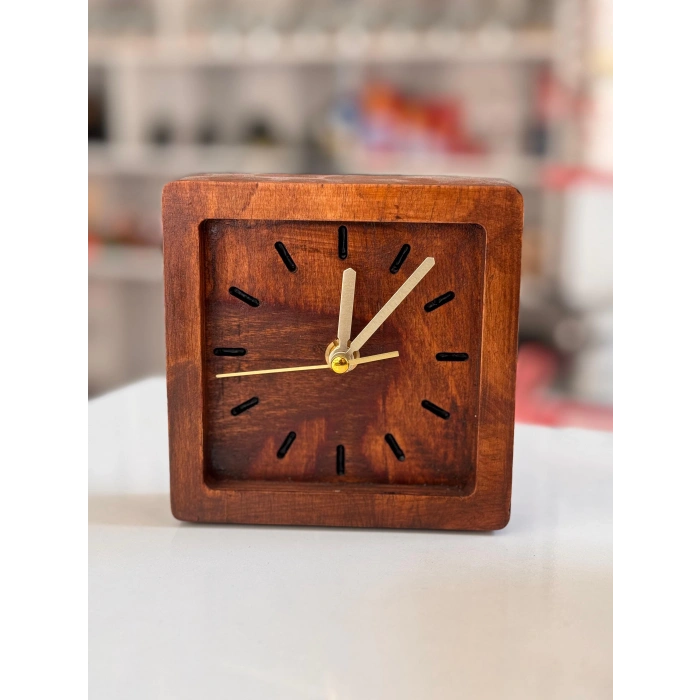 Ahşap Kare Saat