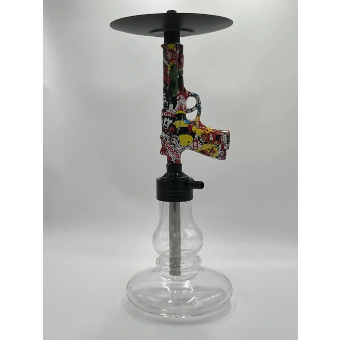 Silah Desenli Orta Boy Nargile Seti