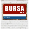 Dekoratif Şehir Plaka Retro Tablo MDF Ahşap Tablo - 16