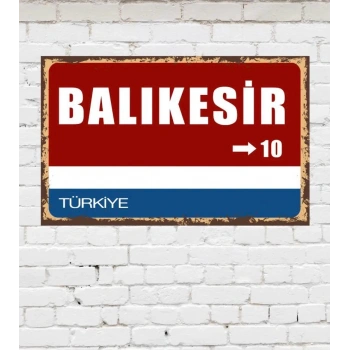 Dekoratif Şehir Plaka Retro Tablo MDF Ahşap Tablo - 10