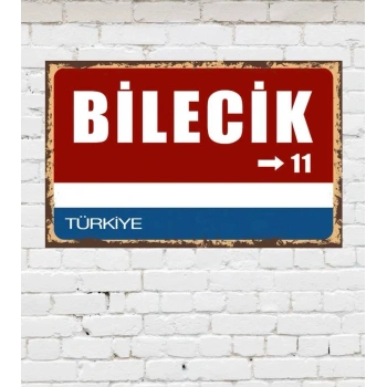 Dekoratif Şehir Plaka Retro Tablo MDF Ahşap Tablo - 11