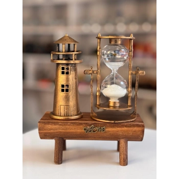 Deniz Feneri Biblolu Kum Saati