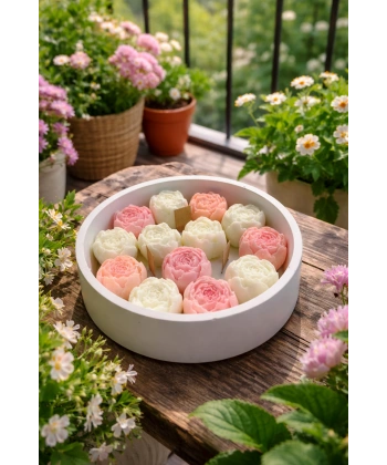 Pembe Beyaz Şakayık Bahçesi