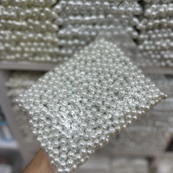 10 mm Beyaz Cam İnci (1 Kg)