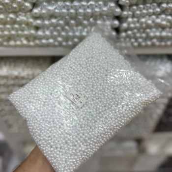 4 mm Beyaz Cam İnci (1 Kg)