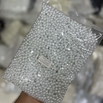 6 mm Beyaz Cam İnci (1 Kg)