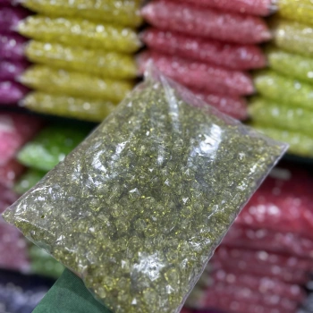 10 MM ŞEFFAF RENKLİ KÜP ÇANTA BONCUĞU (500 GRAM)