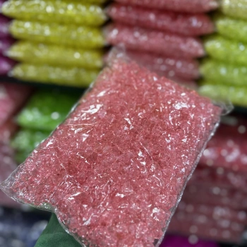 10 MM ŞEFFAF RENKLİ KÜP ÇANTA BONCUĞU (500 GRAM)