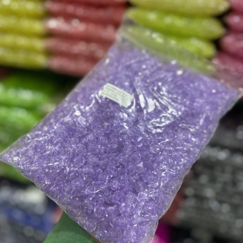 10 MM ŞEFFAF RENKLİ KÜP ÇANTA BONCUĞU (500 GRAM)