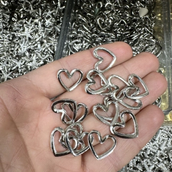 METAL GÜMÜŞ KALP (50 gram)