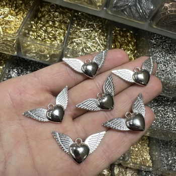 METAL GÜMÜŞ MELEK KALP (50 gram)