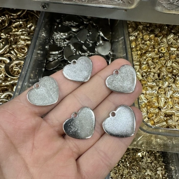 METAL GÜMÜŞ KALP (50 gram)