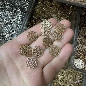 METAL SARI KÜÇÜK GÜL APARATI (50 gram)