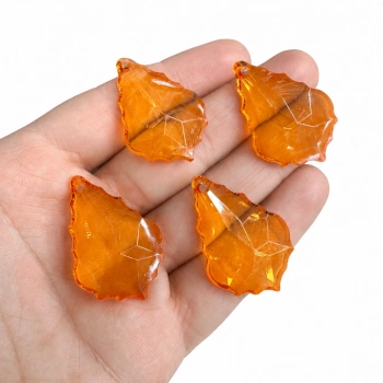 AKRİLİK TURUNCU YAPRAK (500 GRAM - 145 ADET)