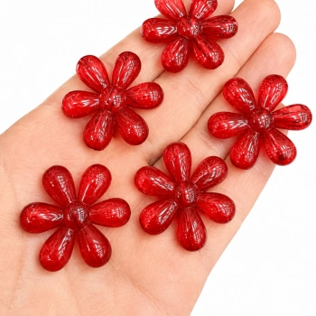 AKRİLİK KIRMIZI PAPATYA (500 GRAM - 150 ADET)