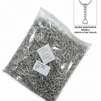 1.2×10 mm Üçgen Anahtarlık Aparatı Nikel Renk 1 Kg | Zincir Altı Bağlantı Aparatı